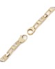 Bar Link Bracelet with Sliding Diamond Stations in 14k White and Yellow Gold